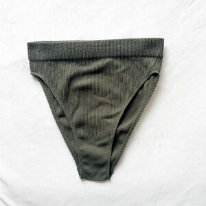 Aerie Olive Ribbed Panties - Large